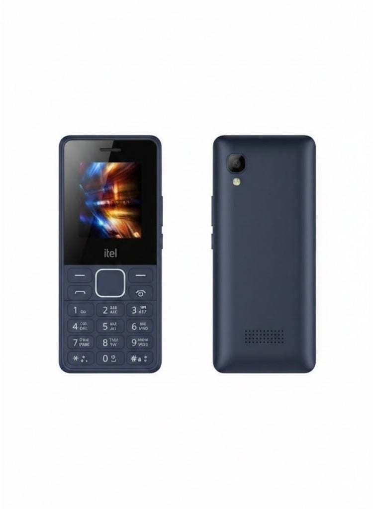 آي تل موبايل زرار بشريحتين وبطارية تدوم طويلاً، شاشة 1.77 بوصة، صوت عالي وواضح، لون أزرق داكن - Image 2